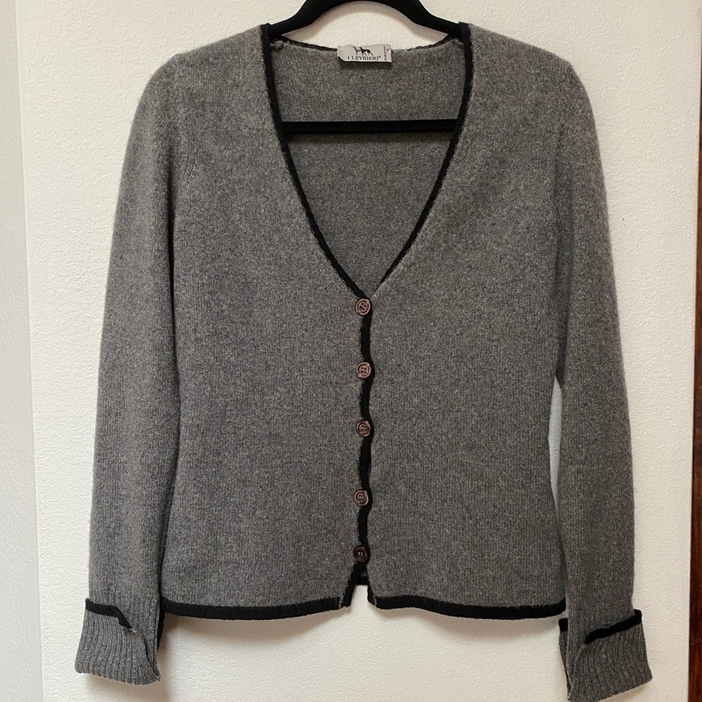 High-End Italian Cashmere Cardigan Sweater XS